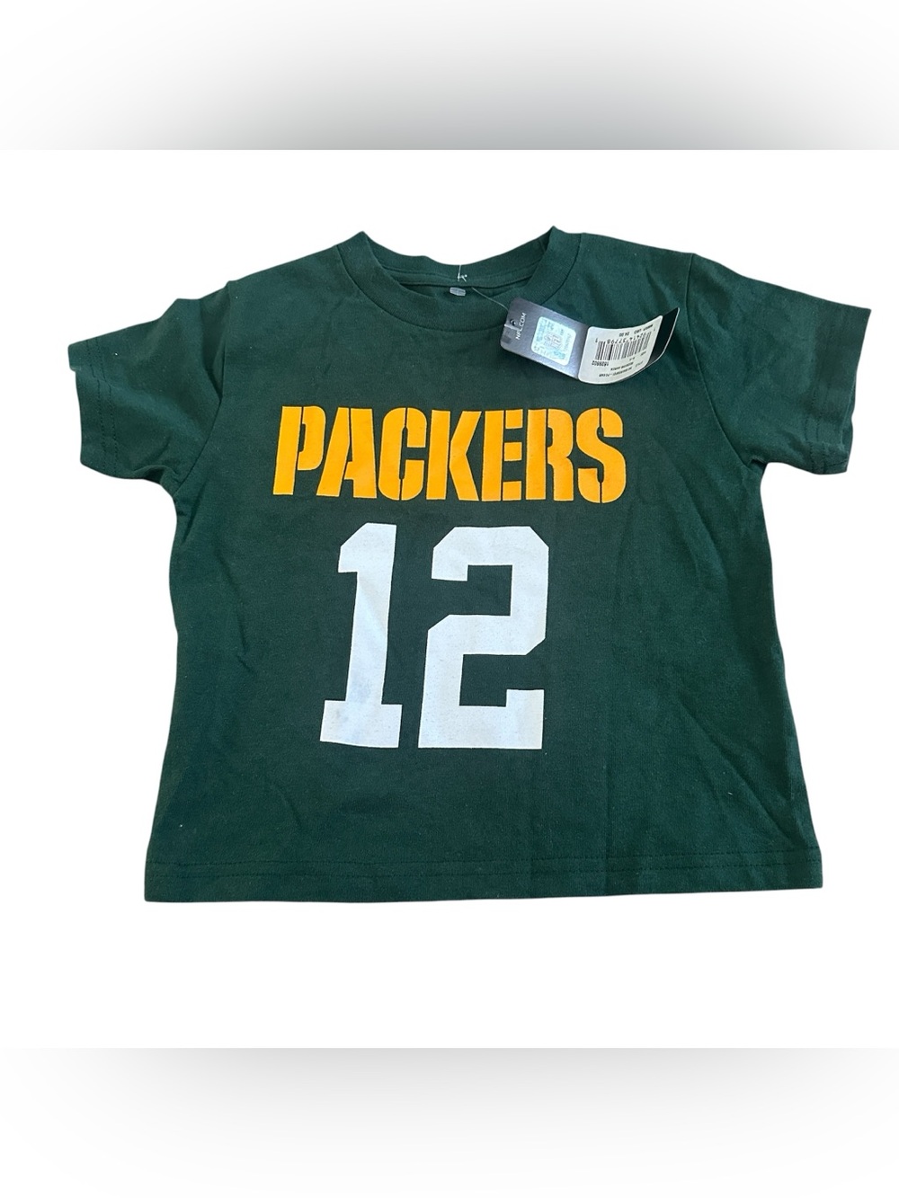 NWT Green Bay Packers NFL 12 Rodgers Tee‎ Shirt Youth Size 4